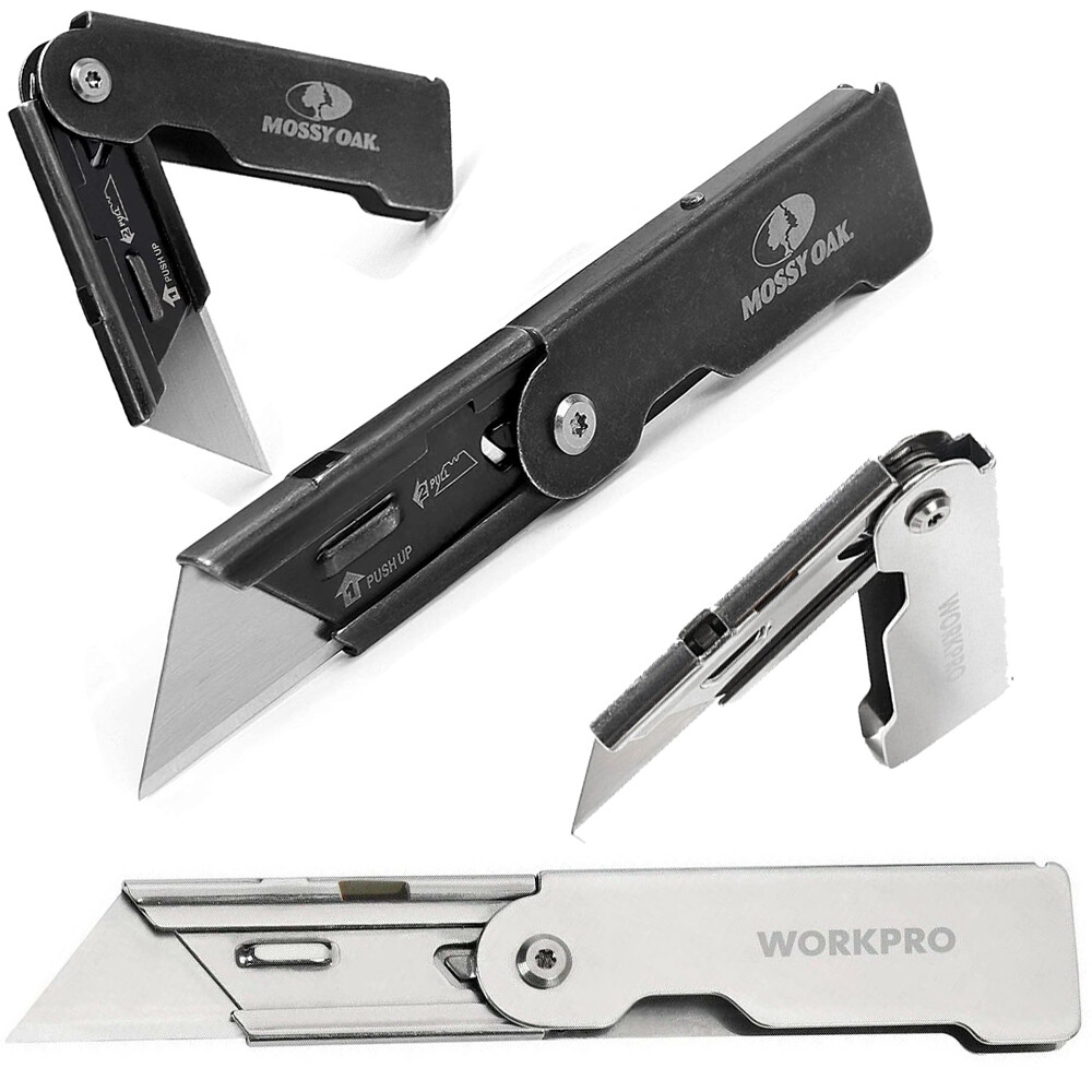 Folding Pocket Utility Knife Set 2 or 3 Packs Stainless Steel Utility Knife Sets