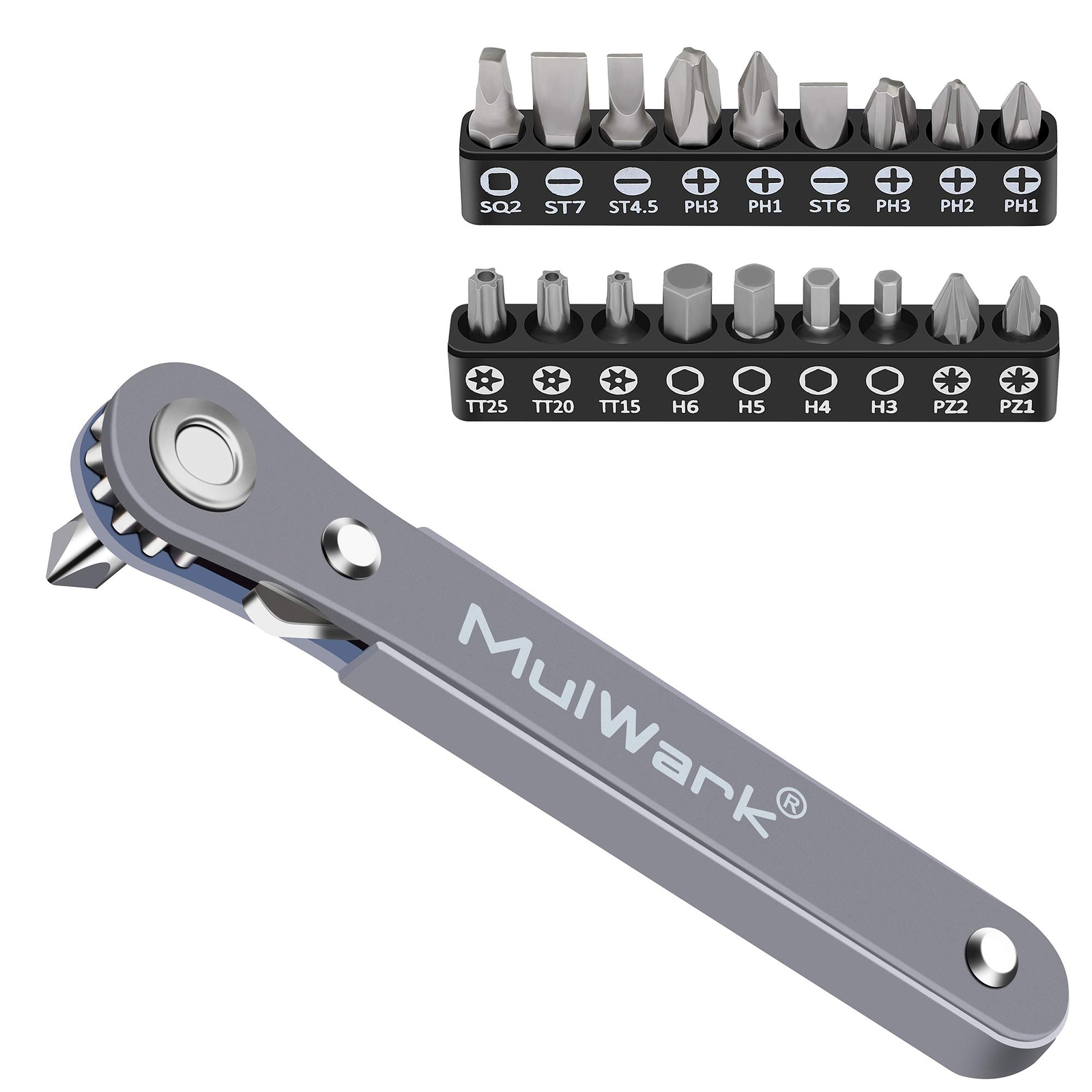 20pc 1/4 Ultra Low Profile Mini Ratchet Wrench Close Quarters Screwdriver Set...
