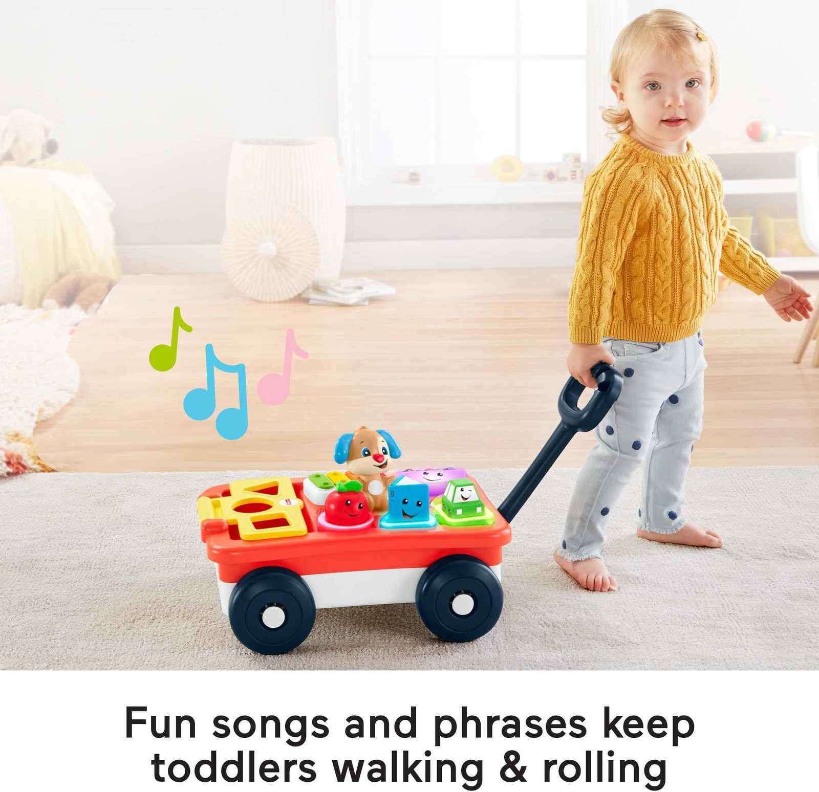 Fisher-Price Laugh & Learn Pull & Play Musical Learning Wagon Baby Toddler Toy