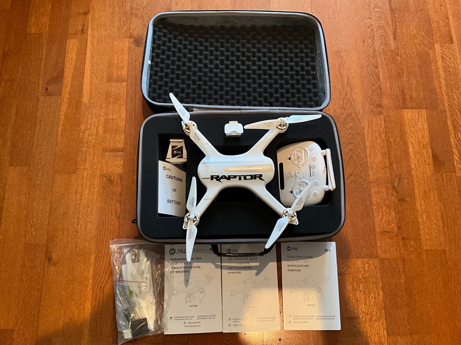 Vintage Holy Stone HS700 GPS White Drone HD Camera WiFi Brushless RC Quadcopter
