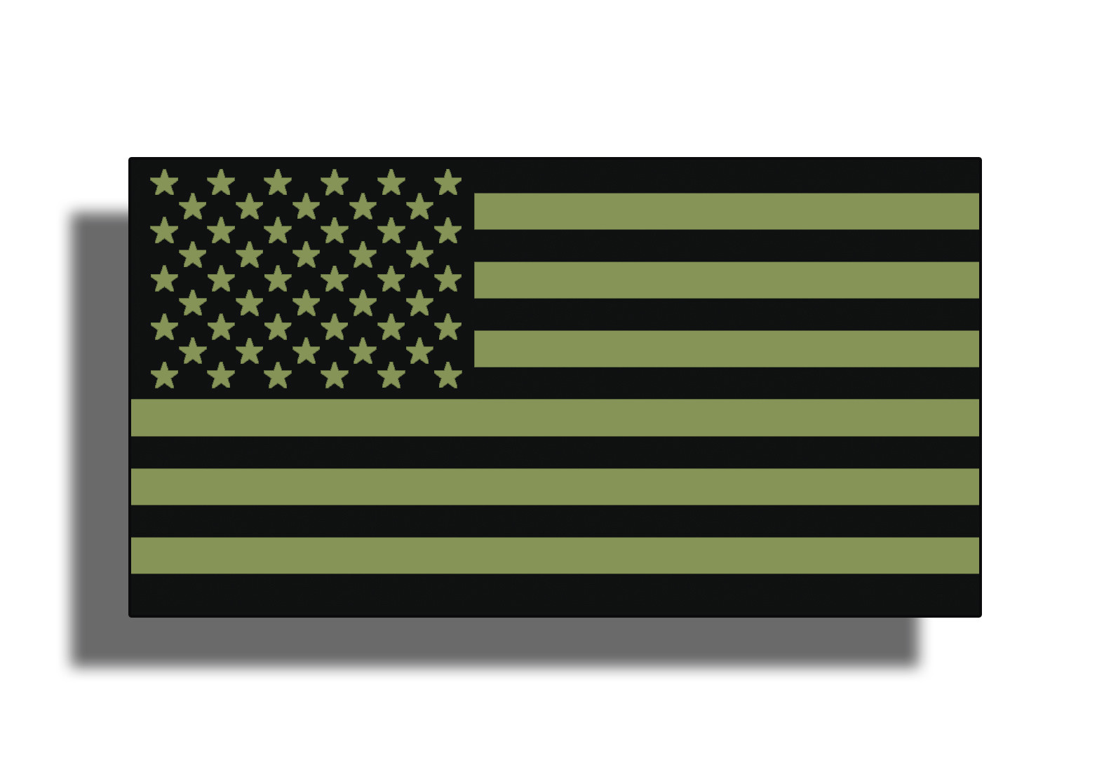 OD Green Sticker American USA Flag Military Car Vehicle Window Bumper ARMY Decal
