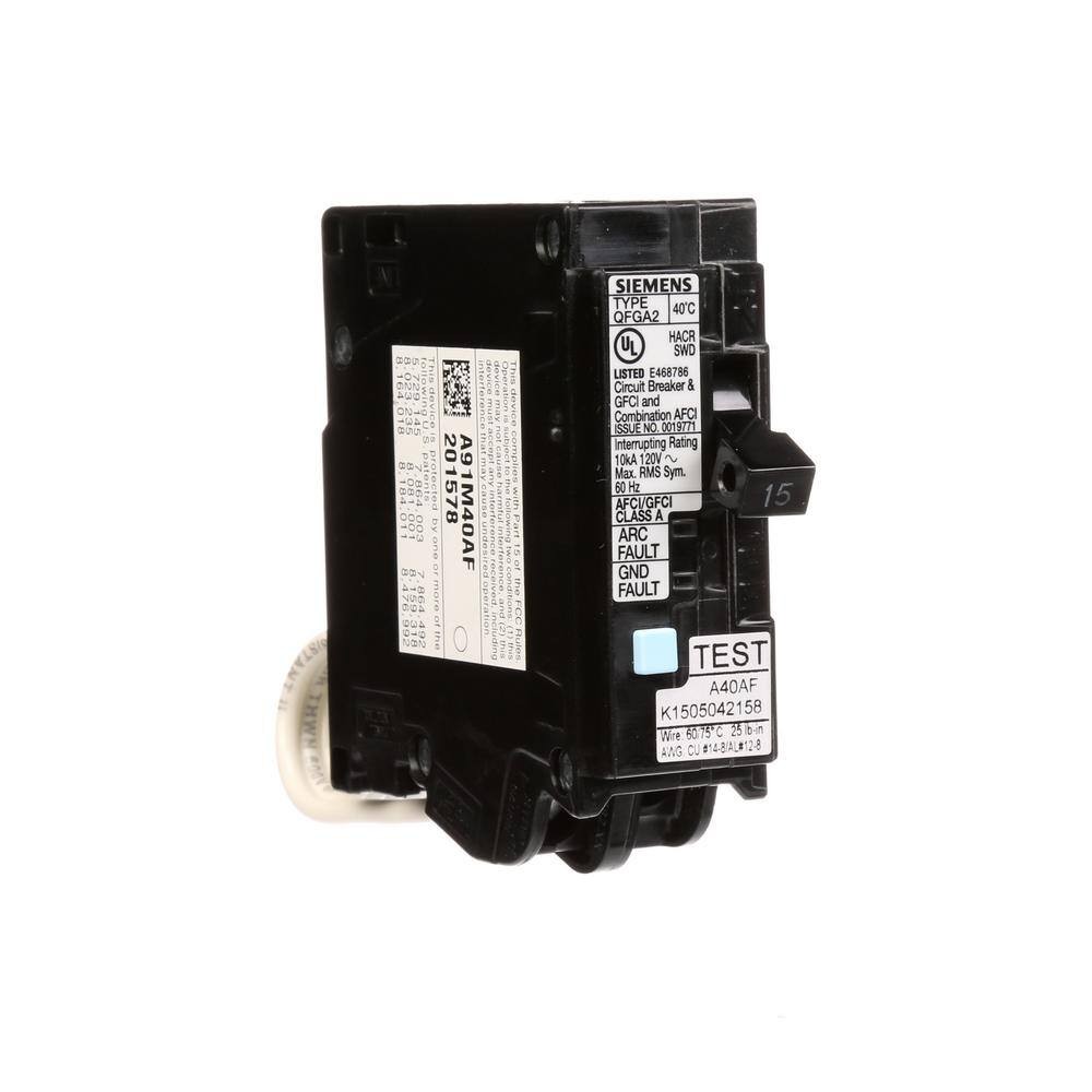 New Siemens Q115DF 15A 120V Dual Function AFCI GFCI Circuit Breaker