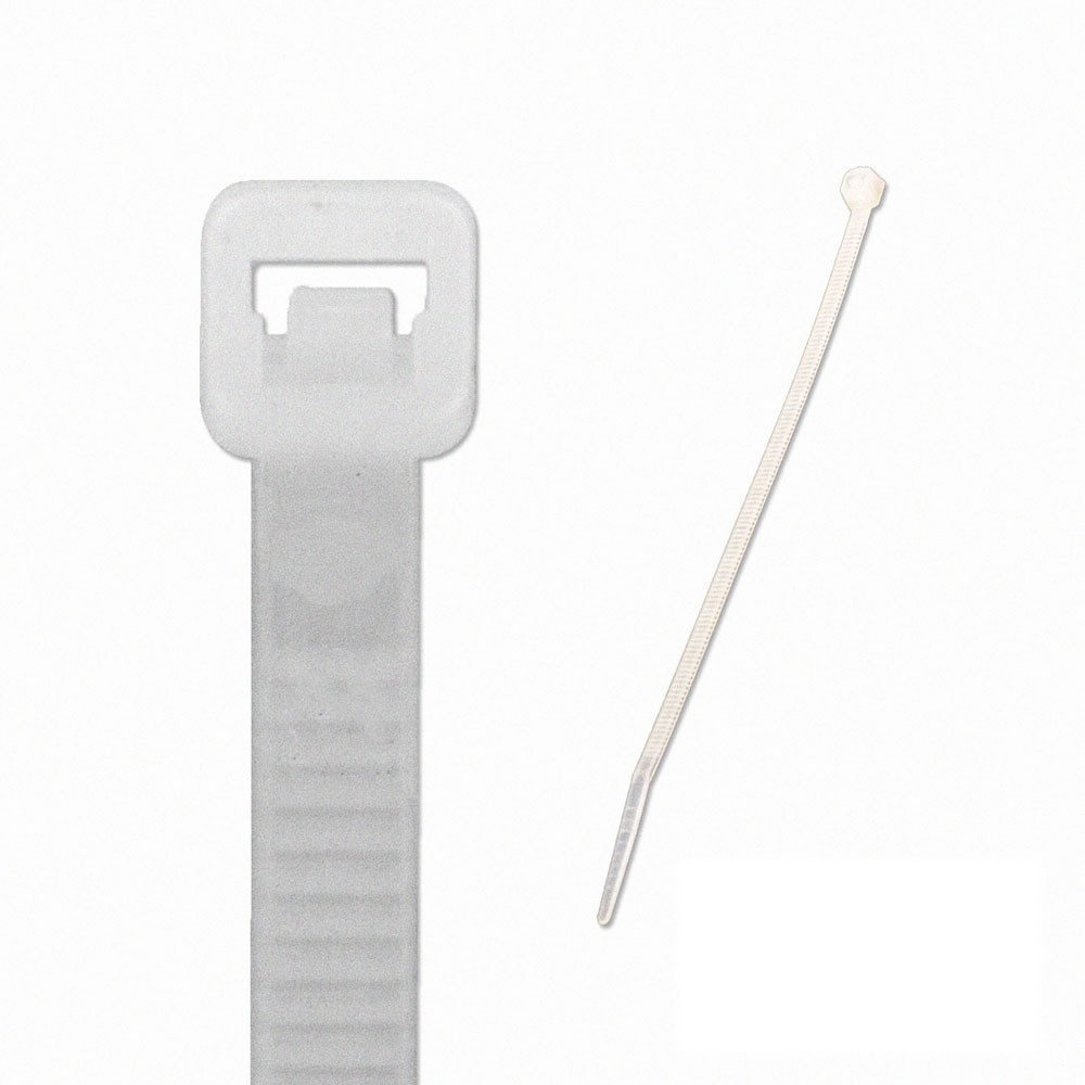 8 Inch Nylon Cable Wire Zip Tie 50 lbs - Natural White 300 Pack Lot Pcs Qty