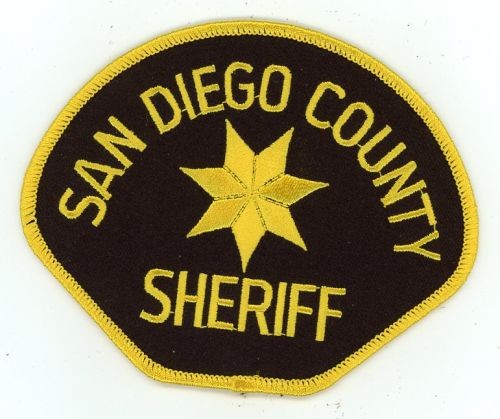 CALIFORNIA CA SAN DIEGO COUNTY SHERIFF NICE SHOULDER PATCH POLICE