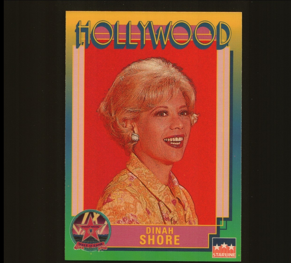 1991 Starline Hollywood Walk of Fame Dinah Shore #244