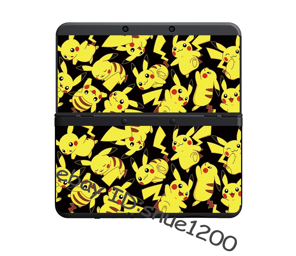 Pokemon Pikachu Pattern Cover Plate Replacement Faceplate Shell New Nintendo 3DS