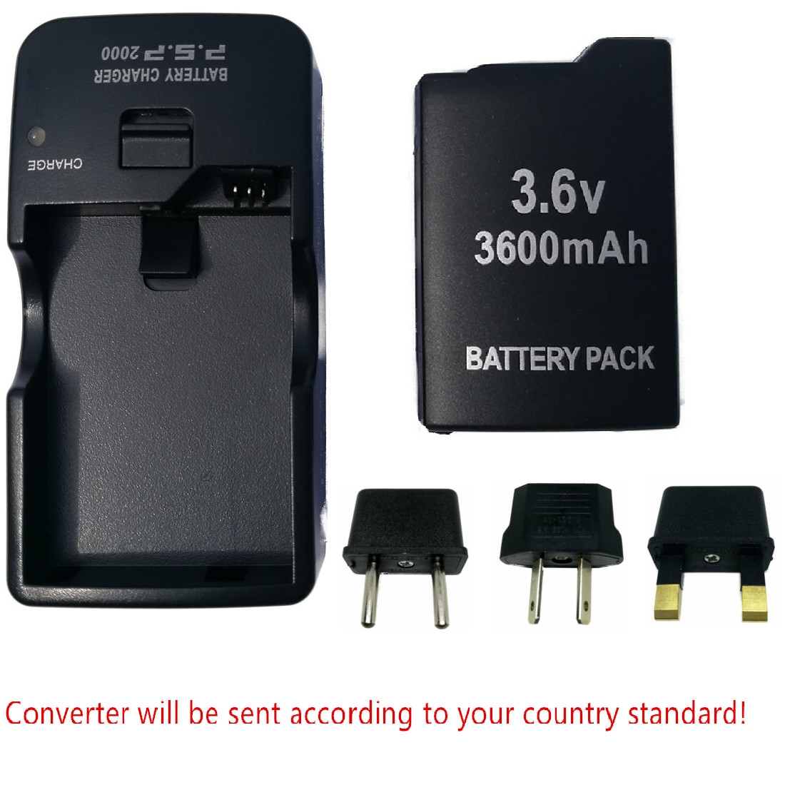 Replacement Battery+wall charger for Sony PSP 1000 1001 1002 1003 1004 1005 1006