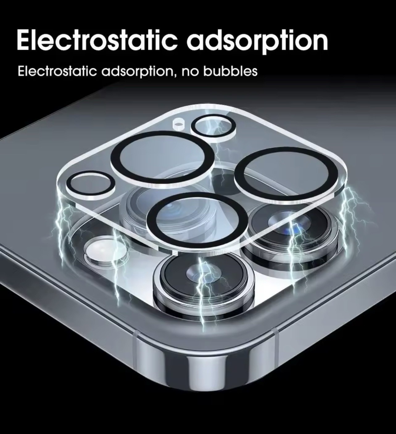 Tempered Glass for iPhone 16 Pro Max Plus Camera Lens Protector Black Circle