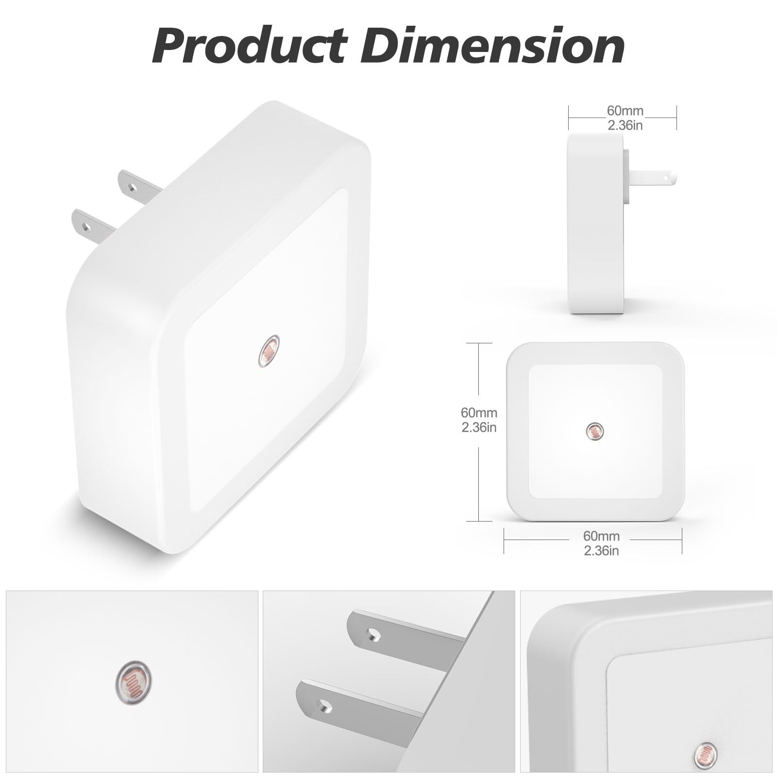 Sujeet Night Light, Lights Plug into Wall 4-Pack, 4 Pack, Warm White