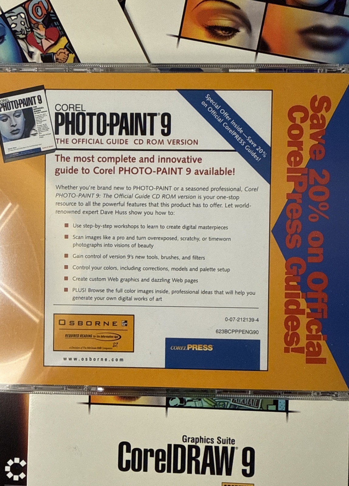 CorelDRAW 9 Graphics Suite Academic Edition COMPLETE 3 CD Box Photo-Paint 9