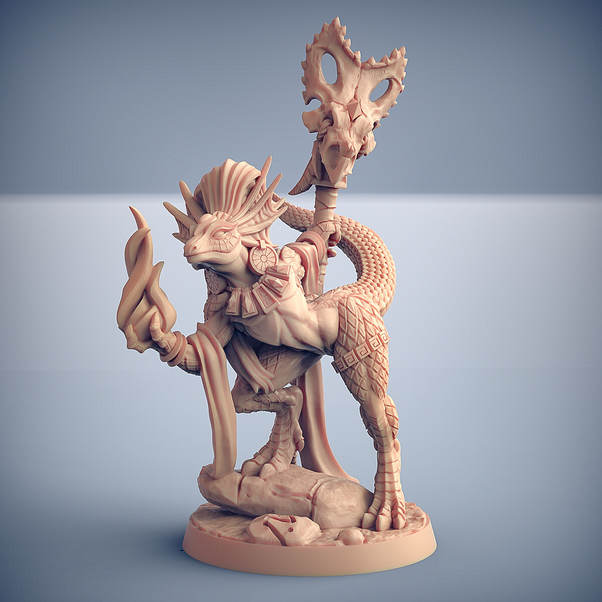 Goldmaw Lizard Pinup - Artisan Guild Fantasy Dungeons and Dragons Miniature