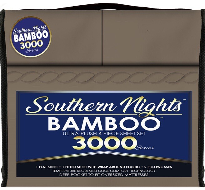 Southern Nights Bamboo 3000 4pc Sheet Set King Size