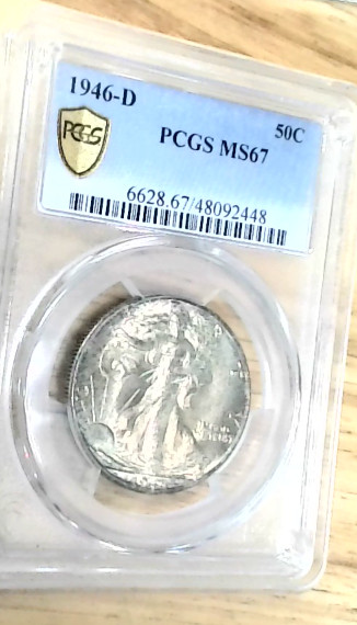 1946-D WALKING LIBERTY SILVER HALF DOLLAR   MS 67