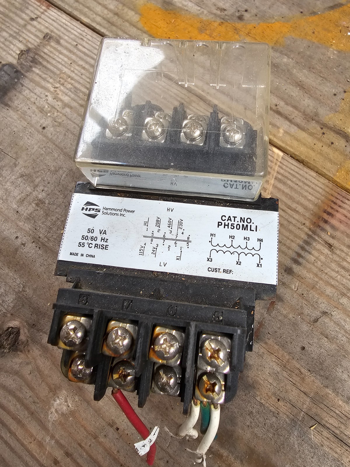 Hammond Power Solutions Industrial Control xformer 50VA 208/240/480V To 24V/115V