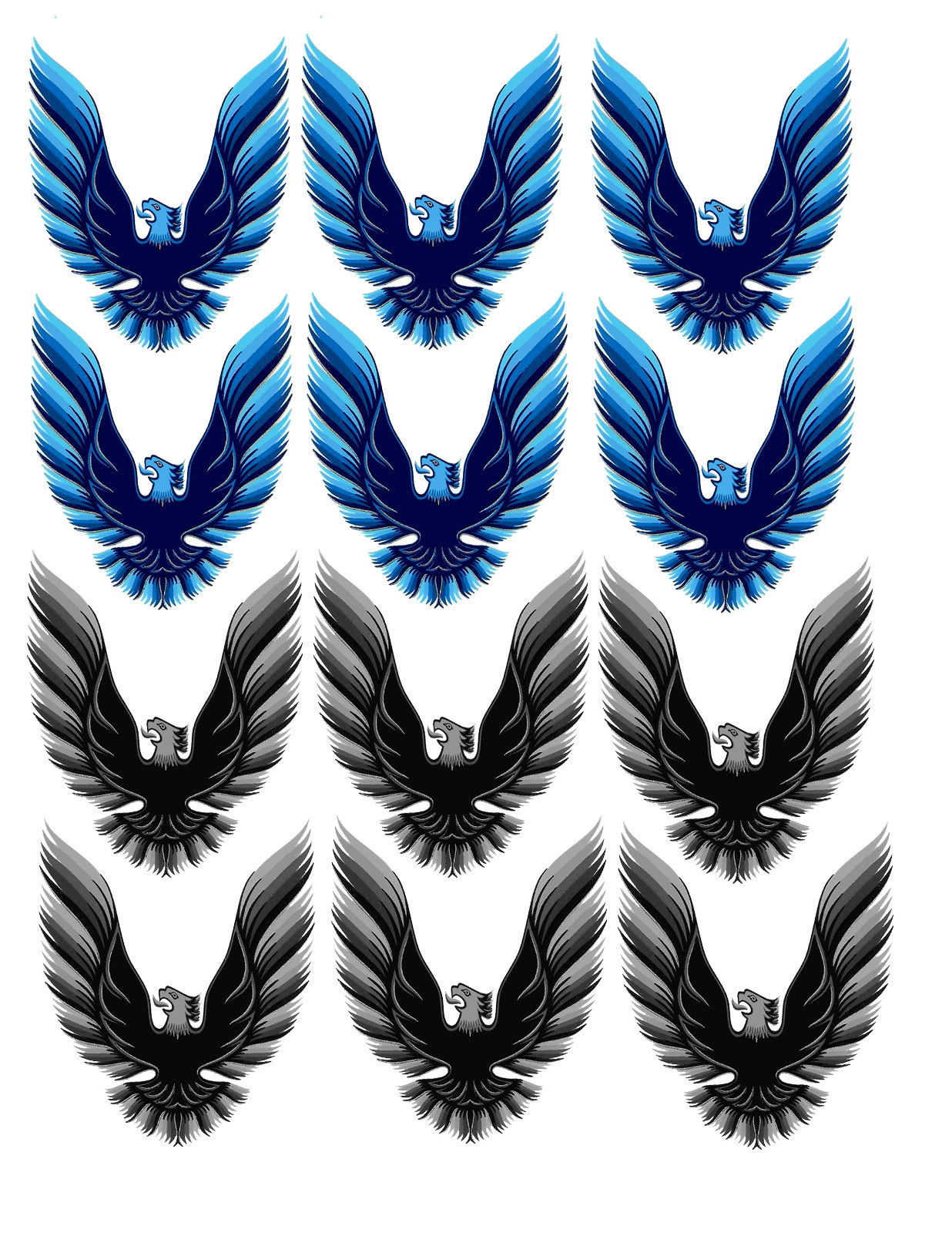 1:18 FIREBIRD TRANSAM HOOD DECALS FOR DIECAST, MODEL CARS & DIORAMAS DISPLAYS