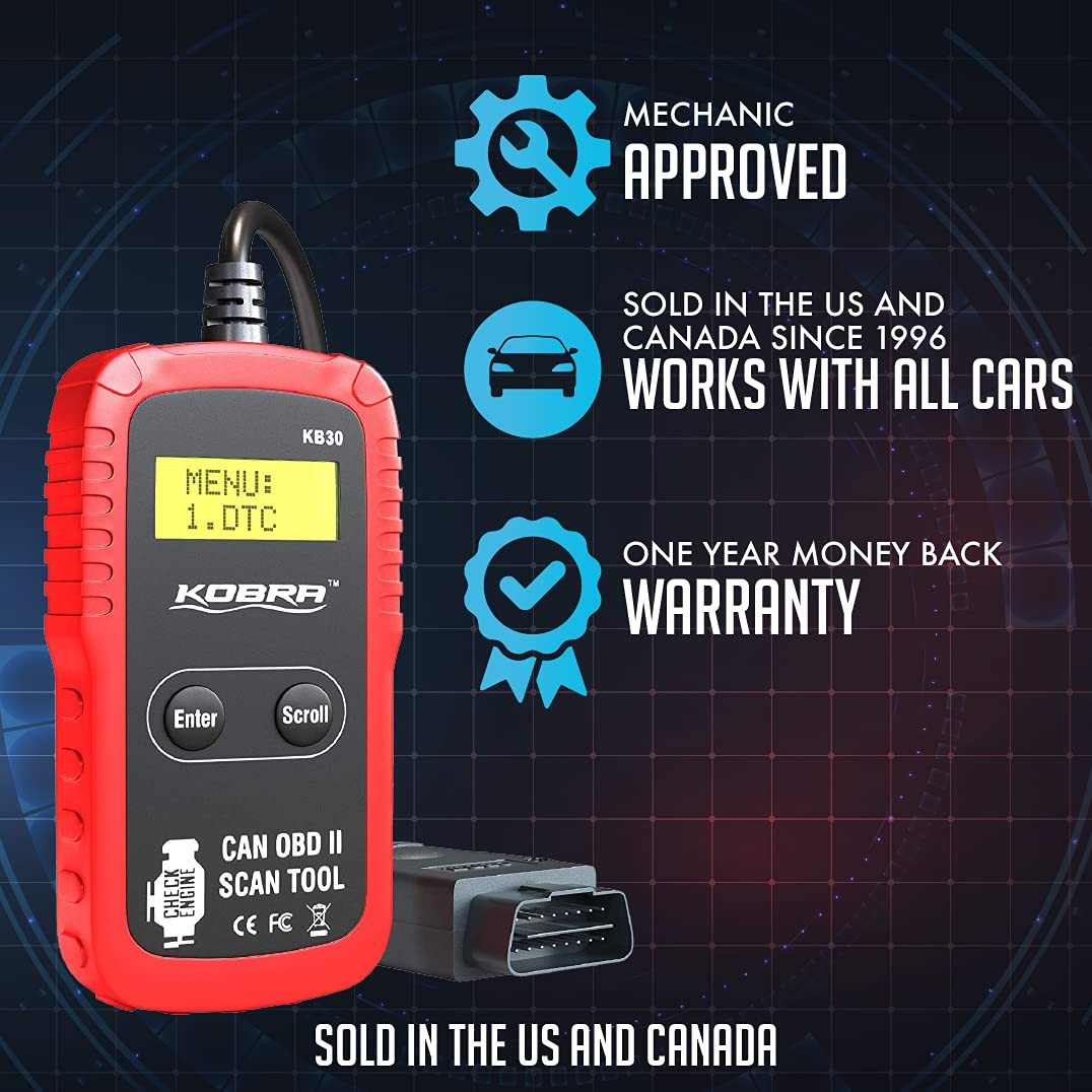 Kobra OBD2 Scanner Car Code Reader - Universal Auto OBD Car Diagnostic Tools ...
