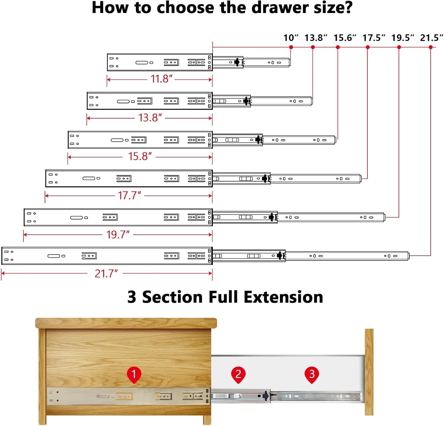 Plusmart Store 22 Inch Drawer Slides, Plusmart Soft Close Drawer Slide Glides Ba