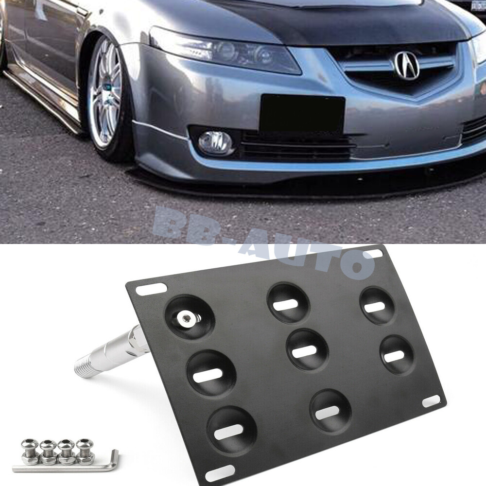 Tow Hook Hole Cover License Plate Bracket Mount Holder For 04-08 Acura TL V6