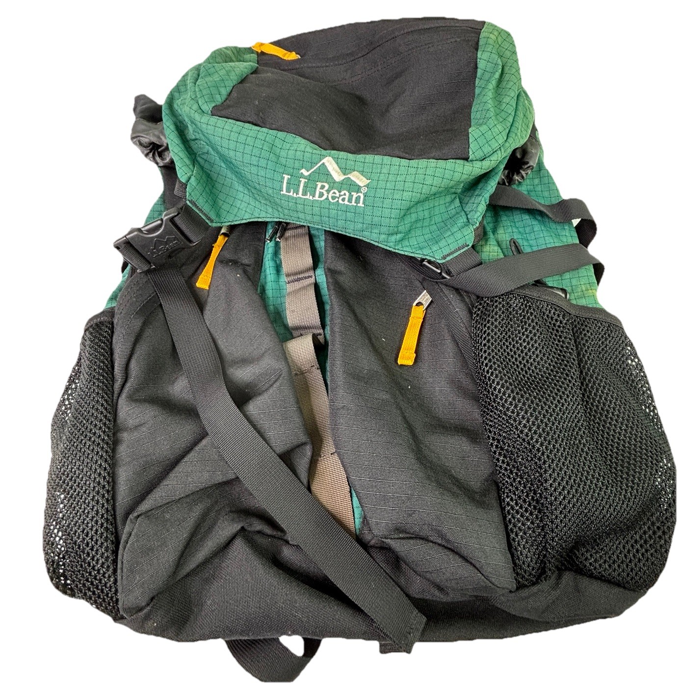 LL Bean Top Loading Mountain Trek Backpack Pack Large Vintage Hiking W Flaw