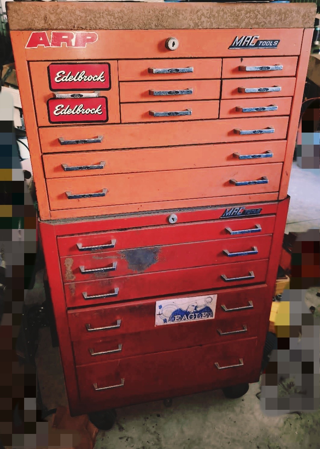 MAC Tool Box Chest Flip Top &  Roller Tool Cabinet 16 Drawer : 27''X17''X53''