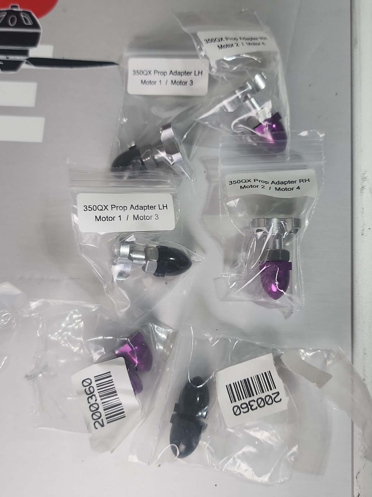 Blade 350QX CNC Aluminum Propellor Adapter Set RH LH threads