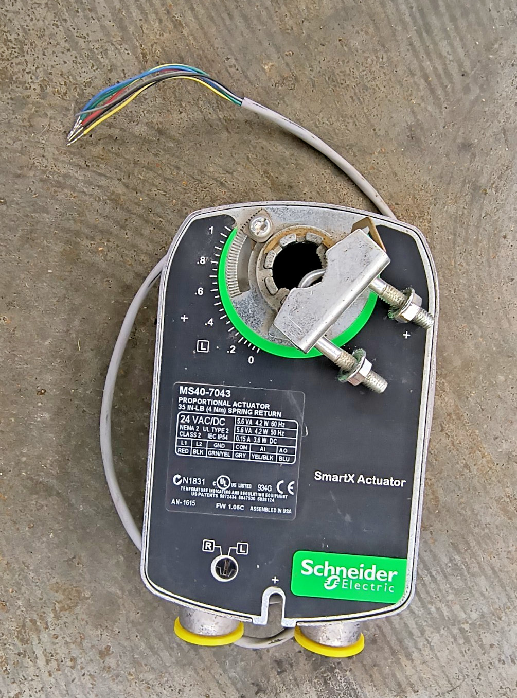 MS40-7043 Schneider Electric 24V Damper Actuator SmartX Spring Return Metal