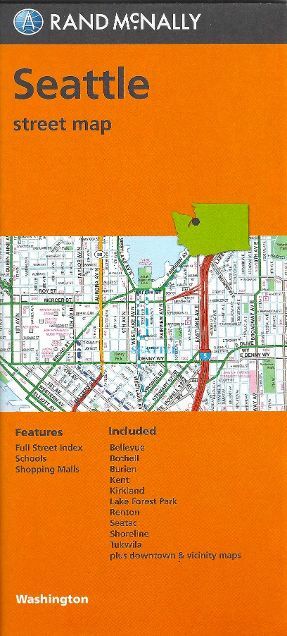 Seattle, Washington, Street Map, by Rand McNally