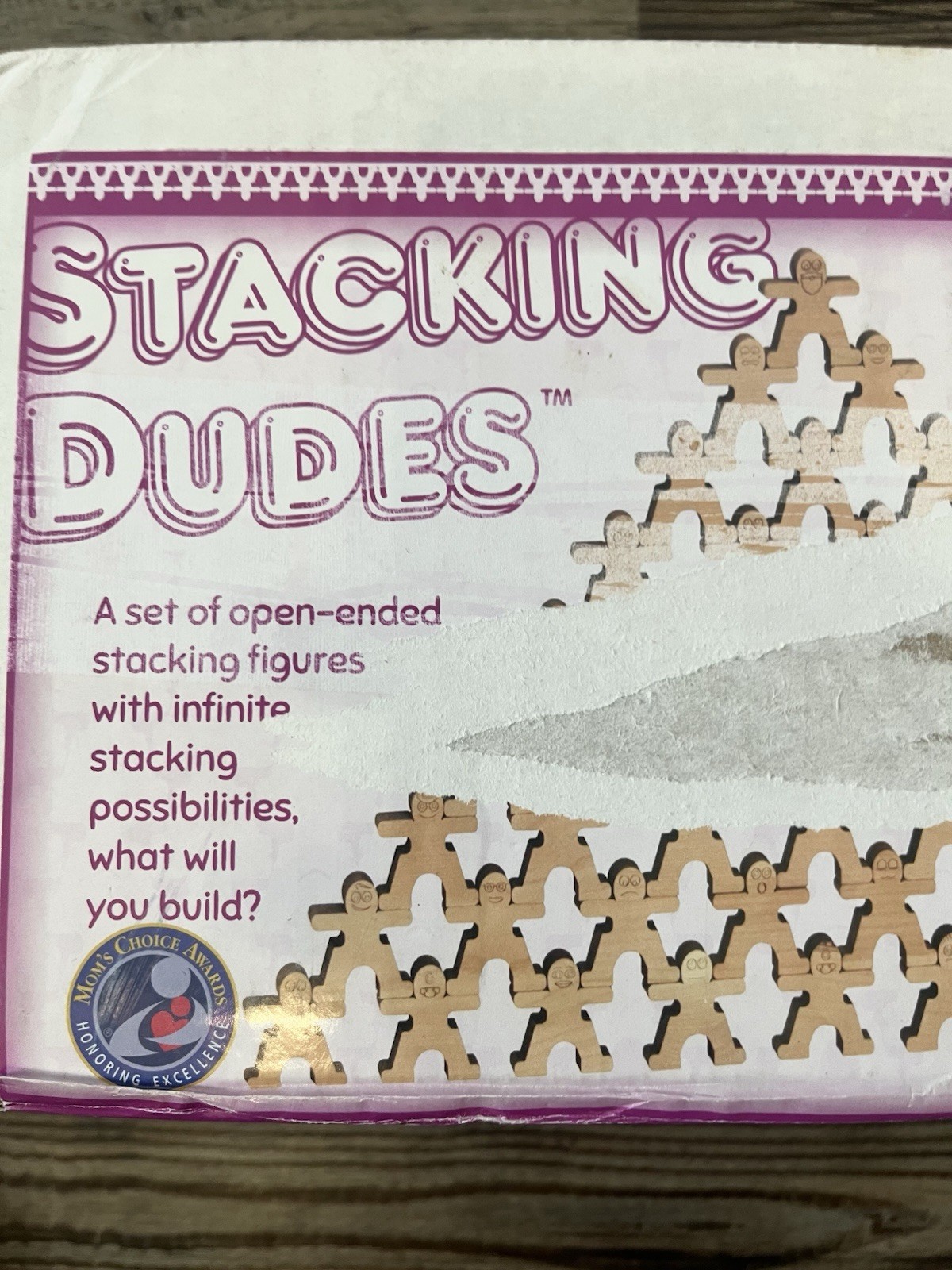 SEALED Stacking Dudes Maple Landmark Learning Educational Wooden Building Toys