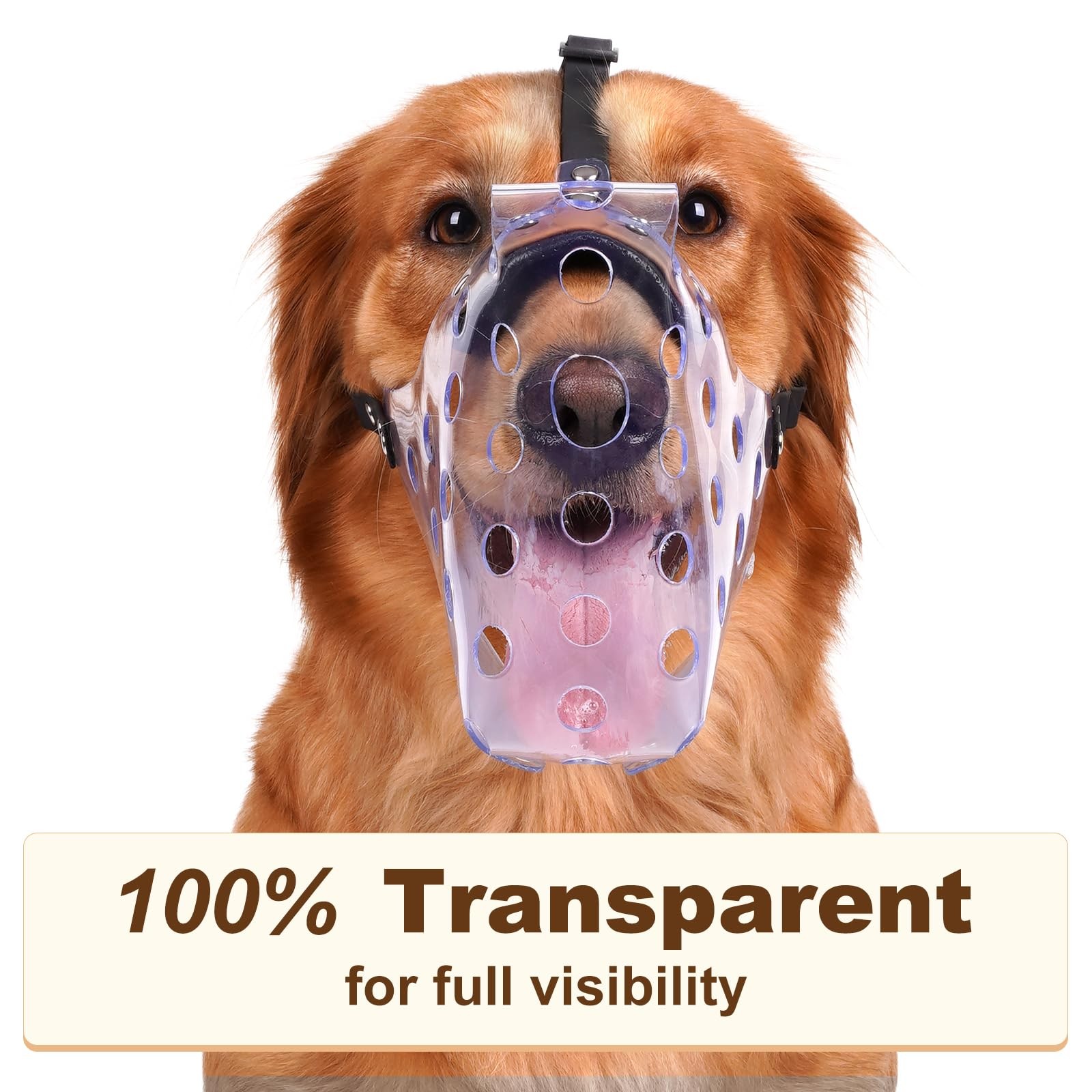 Dog Muzzle, Basket Muzzle for Large Medium Small Dogs, Humane Breathable Cage...