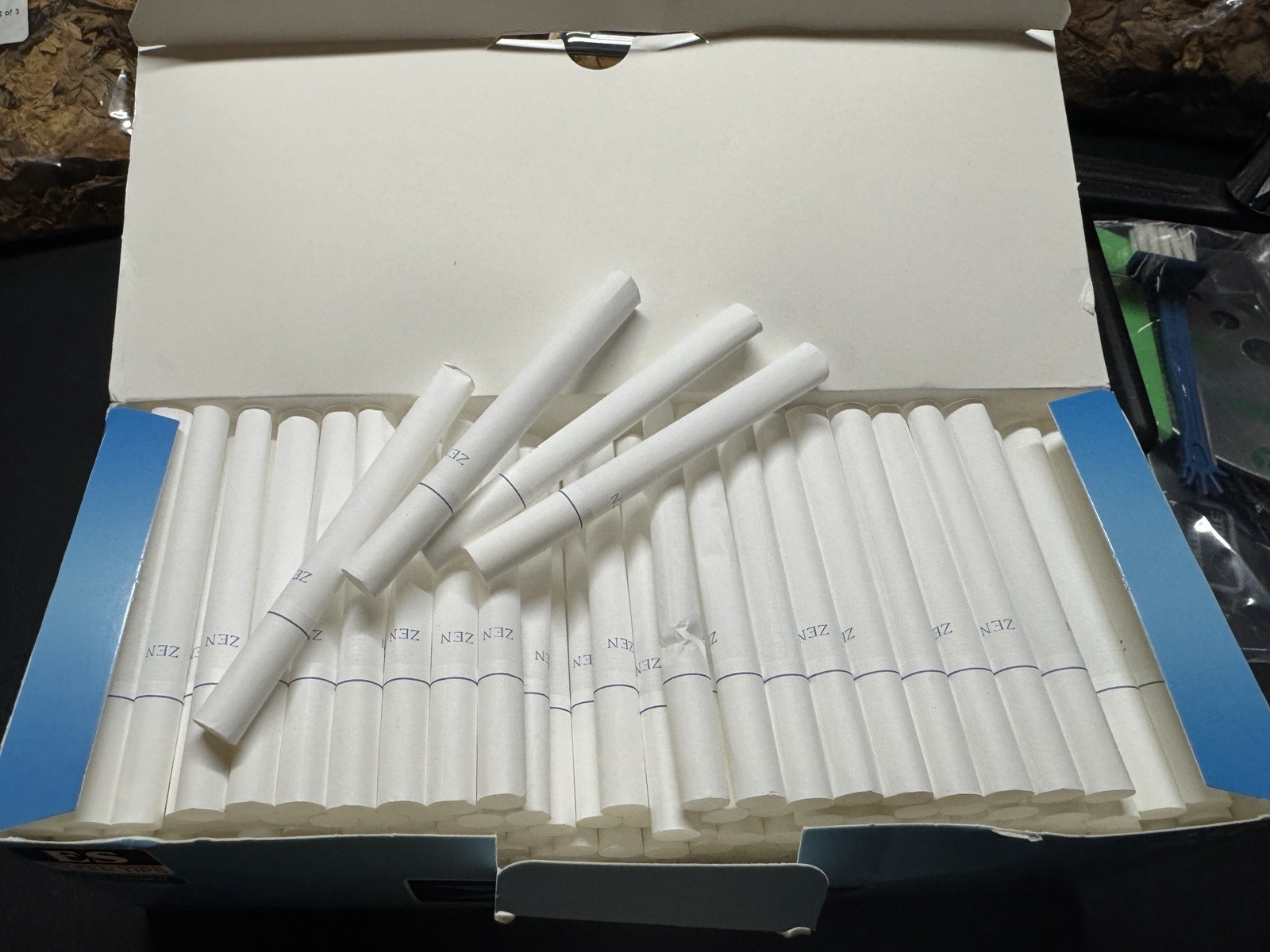 Zen Cigarette Rolling Machine Kit with Tubes, Tobacco, Multi-Blade Scissors
