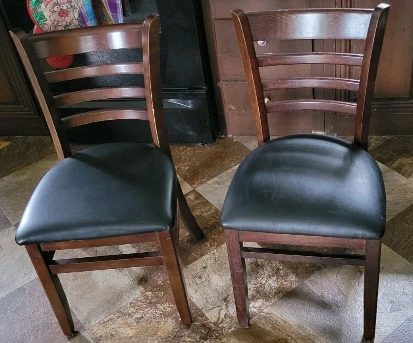 Lot Of 5 Used Restaurant Selected Furniture Ladder Chairs #5050 Great Condition