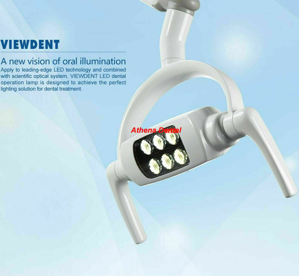 360°Dental Ceiling Mounted Arm 6 LED Sensor Shadowless Dental Operating Lamp CE