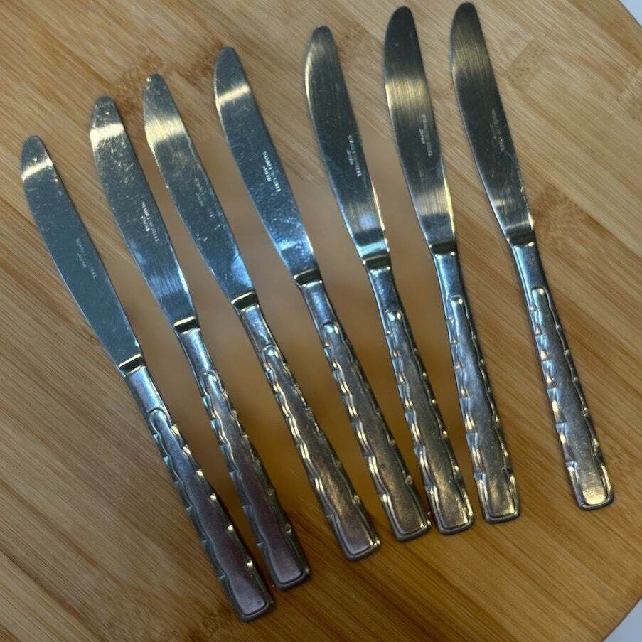 Vintage Stainless Flatware Japan Scalloped Edge Unknown Maker/Pattern 28 Pieces