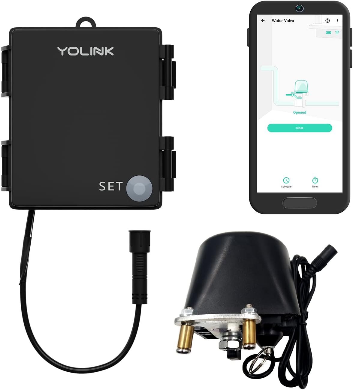 Smart Water Valve Controller, with Non-Smart Water Valve Manipulator, 1/4 Mile W
