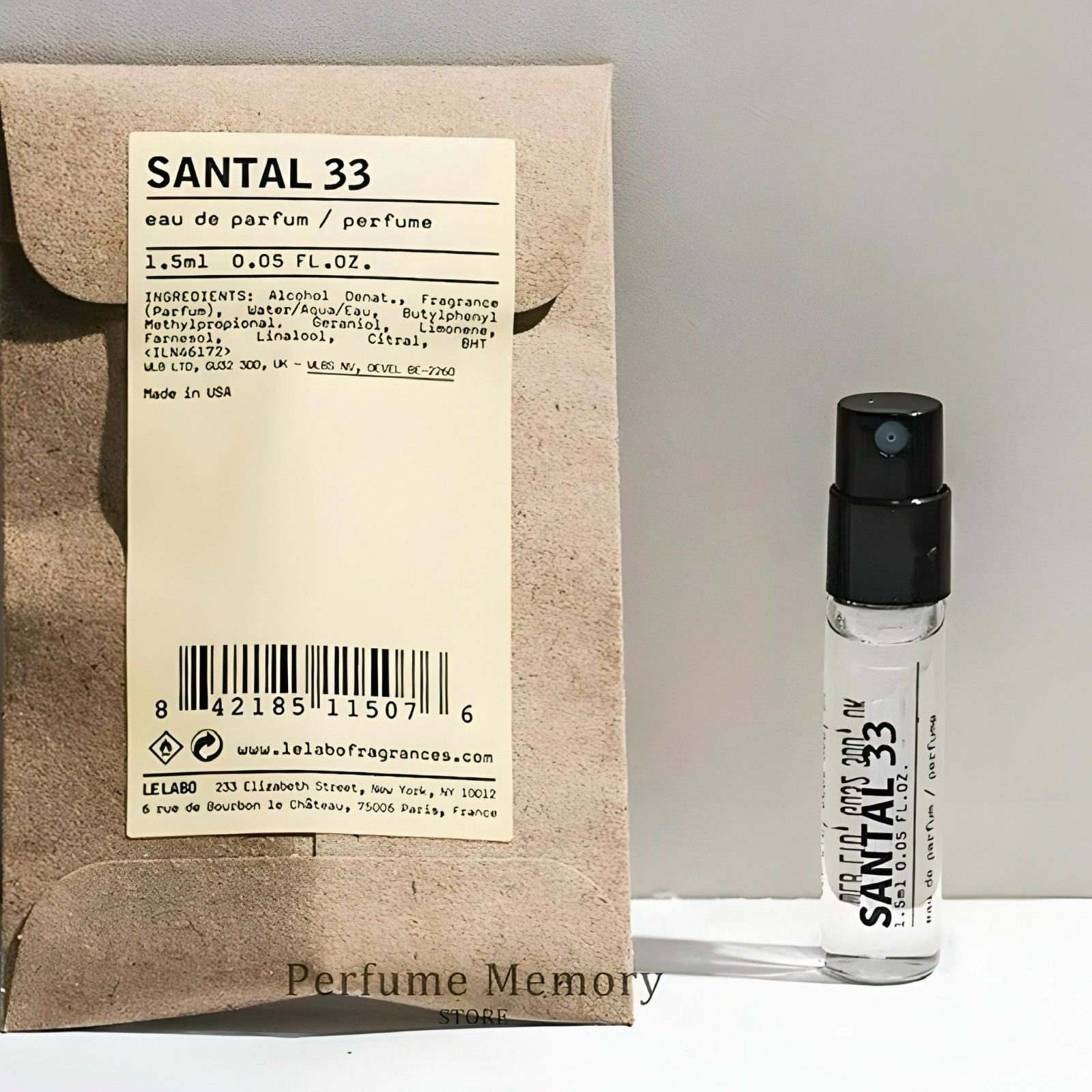 LE LABO SANTAL 33 Eau De Parfum Sample Spray 1.5ml/.05oz ✦ Authentic