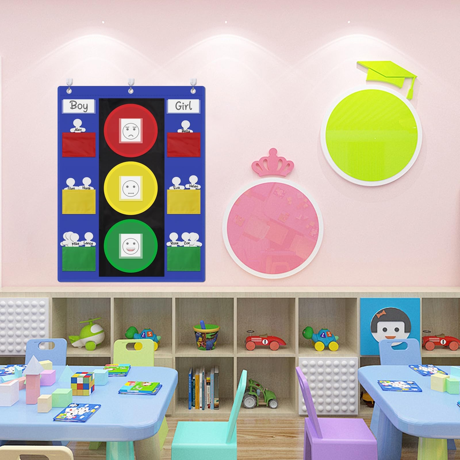 38 PCS Classroom Behavior Chart Multi Pocket 25x19 Inch Learning Management