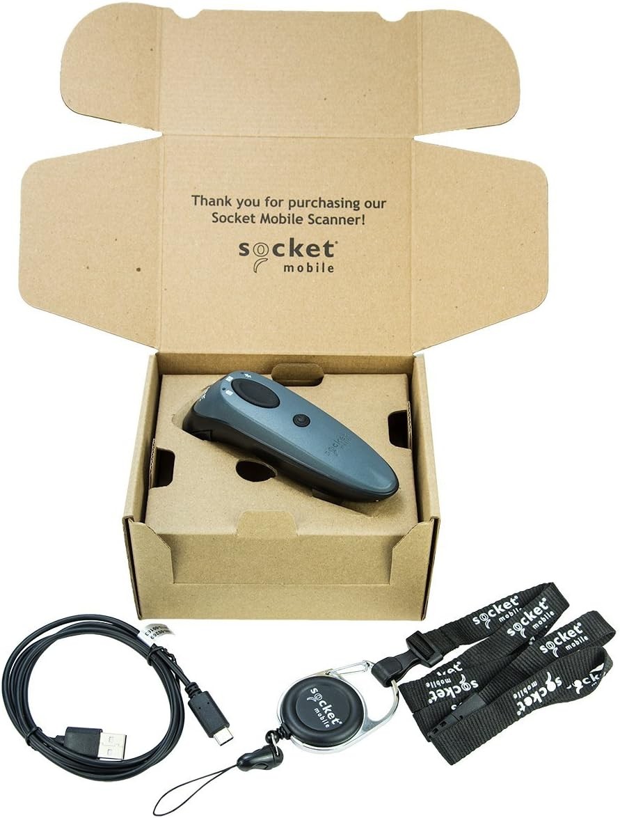✨ Open Box Socket Mobile DuraScan D730 1D Laser Bluetooth Barcode Scanner Gray