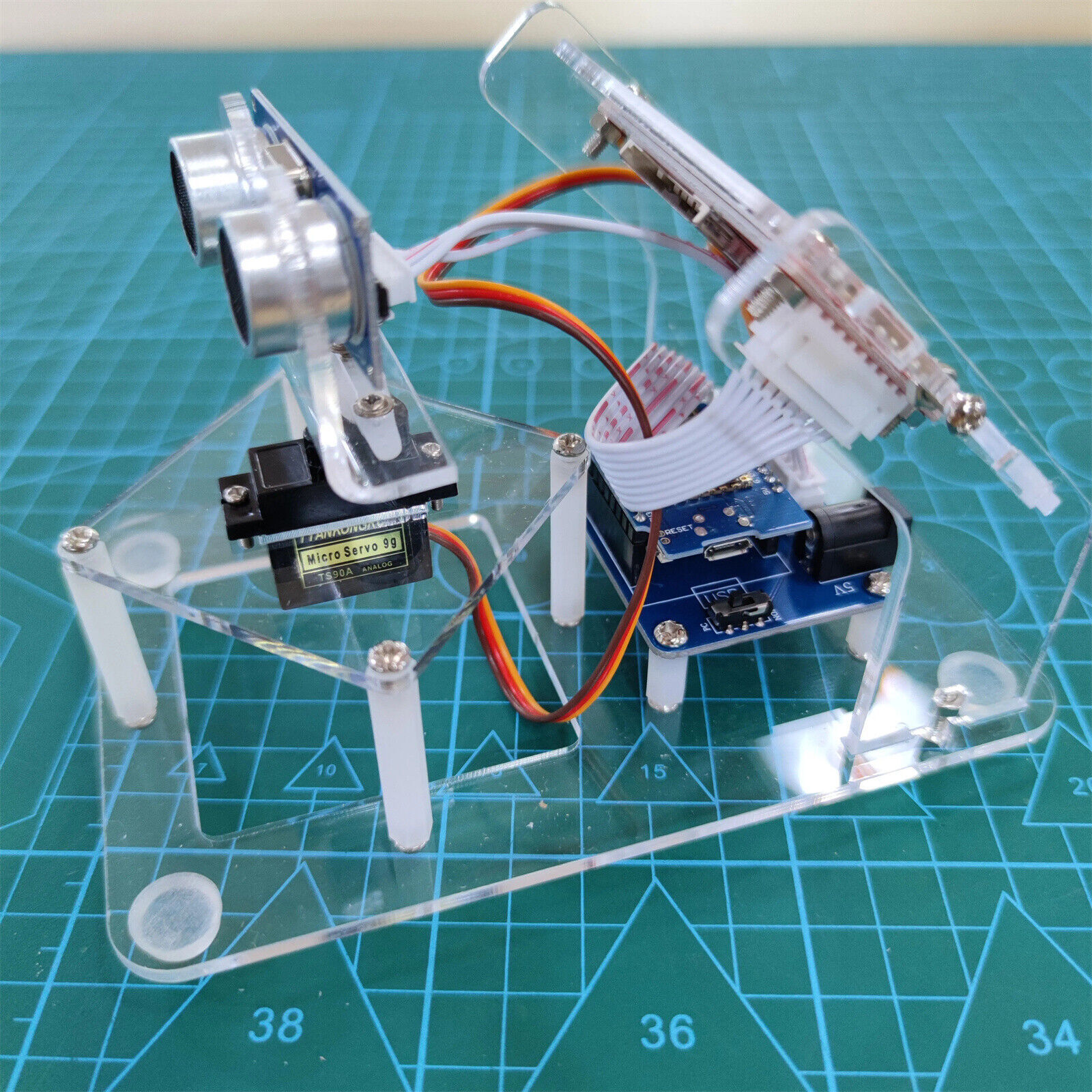 Mini Ultrasonic Unit & 1M Motor Range for Arduino Starter Kit Program Educatiobo