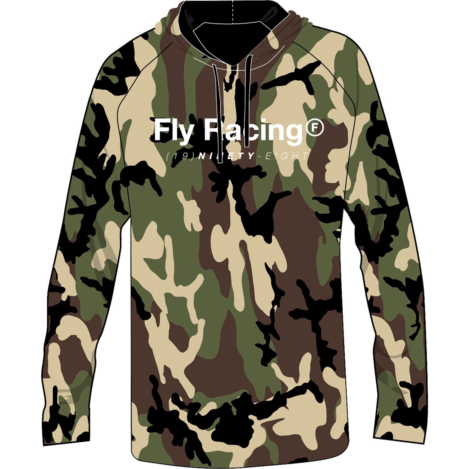Fly Racing Fly Trademark Hoodie - Army Camo - Medium 354-0300M