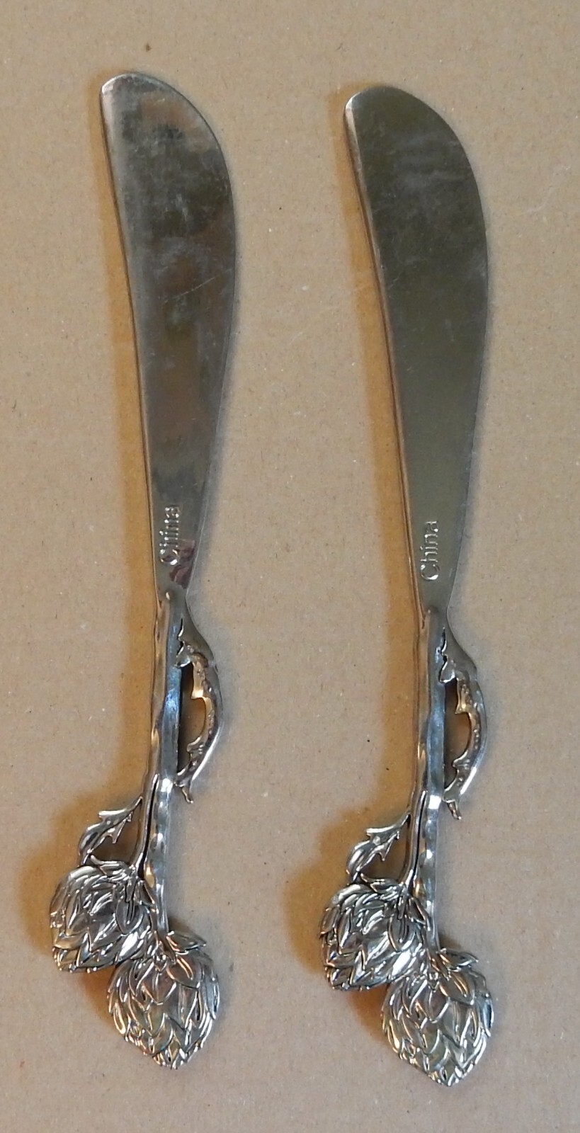 Set of Two Decorative Cheese Knives