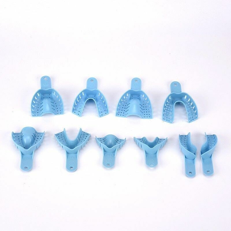 10 Pcs Dental Orthodontic Disposable Plastic Impression Trays Cold Sterilization