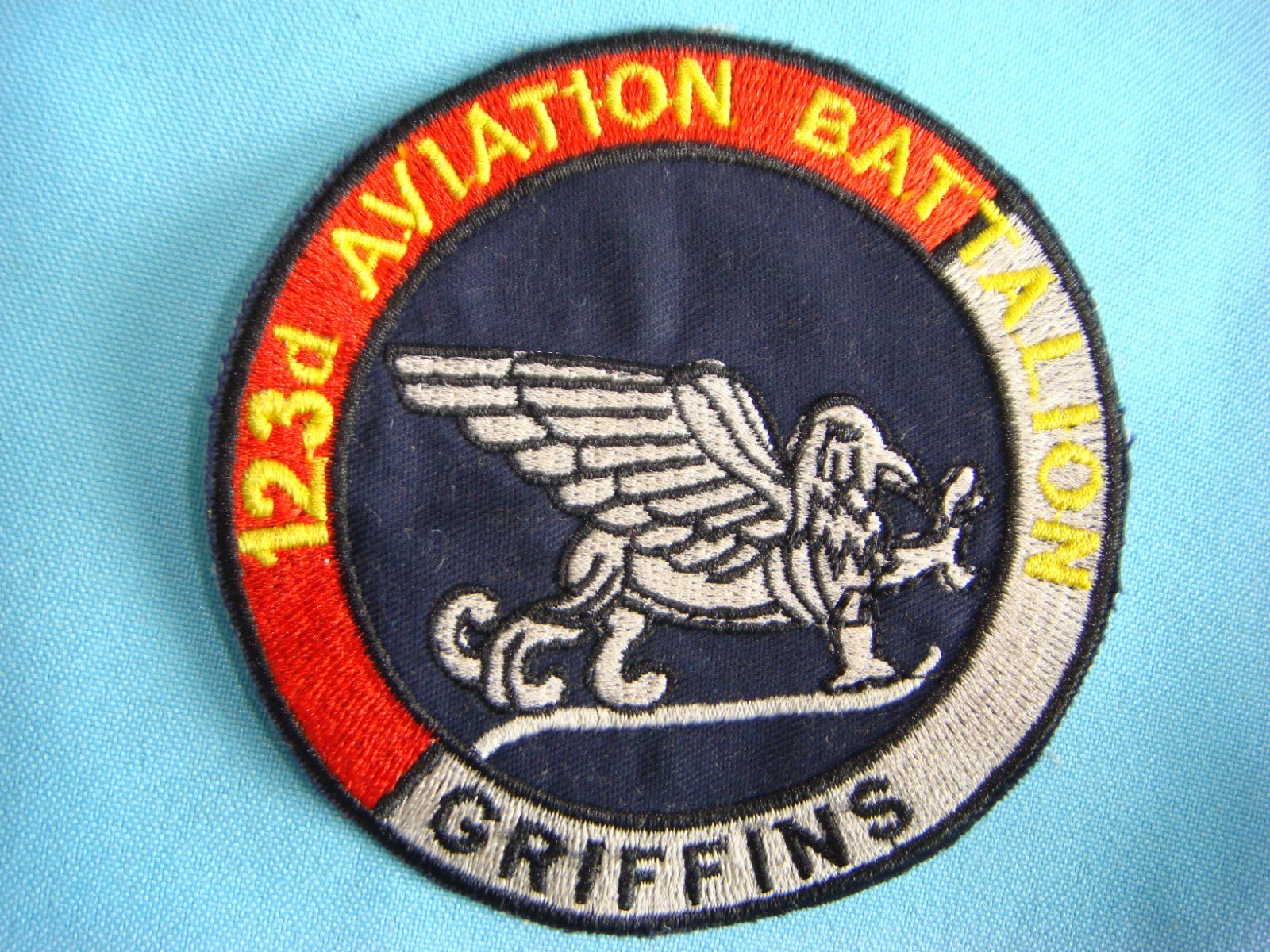 VIETNAM WAR PATCH, US 123rd AVIATION BATTALION GRIFFINS
