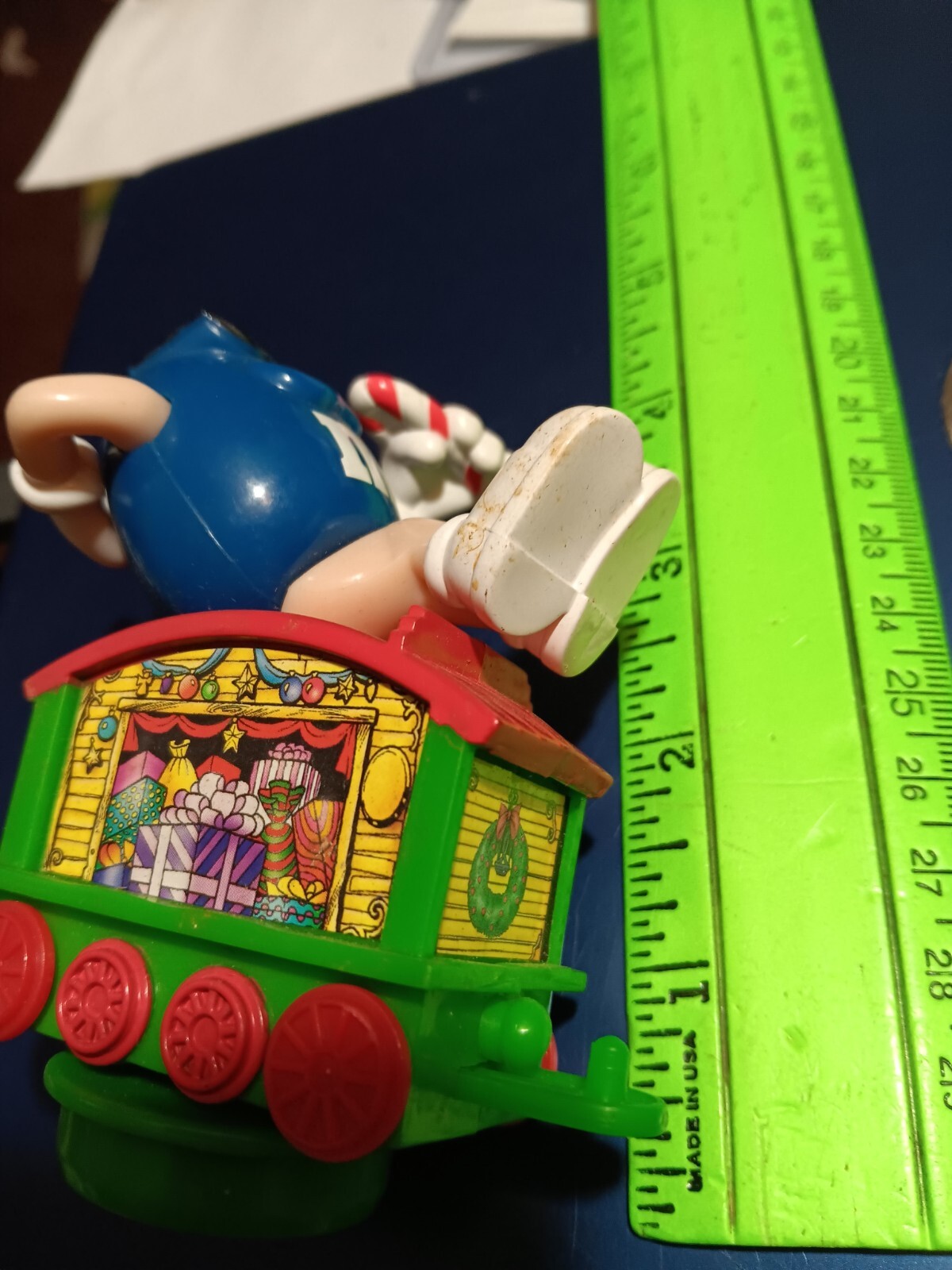 M&M Candy Topper Figure - Blue Train 3.75" (23-325)