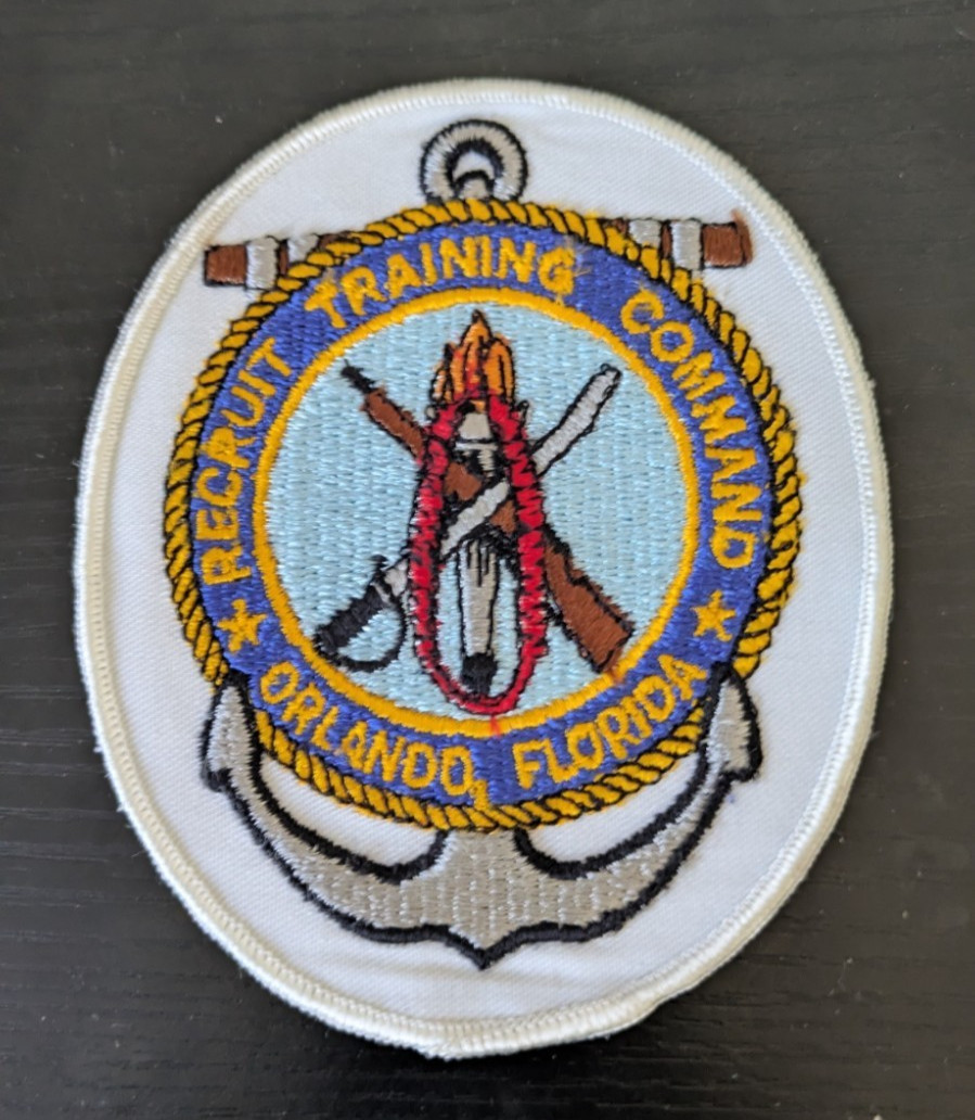 Patch US Navy Recruit Training Command Embroidered Orlando Florida 1960-70's