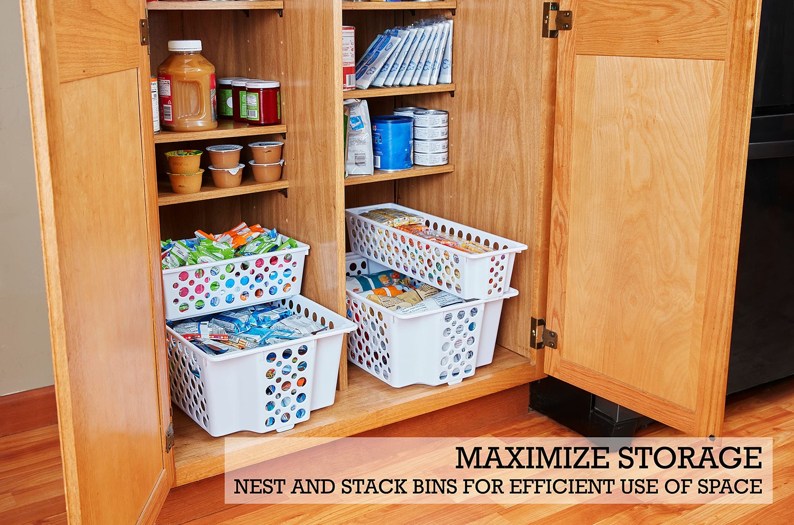 Short Slideit Baskets 2 Pack Stacking And Sliding Modular Storage Great Organizi