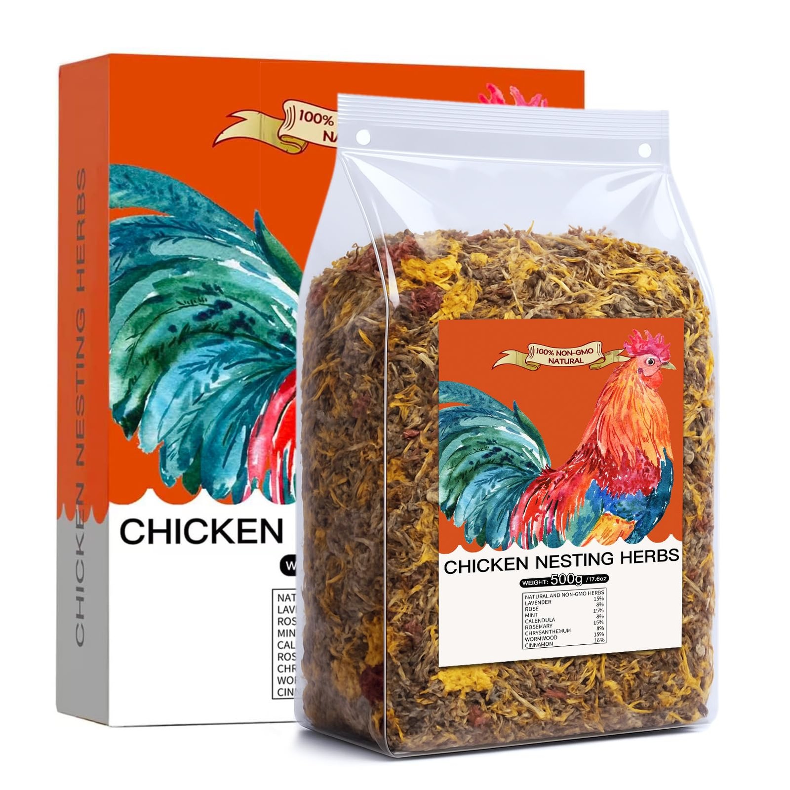 17.6 Oz Chicken Nesting Herbs Flowers Premixed Dried Poultry Herbs Natural Nesti