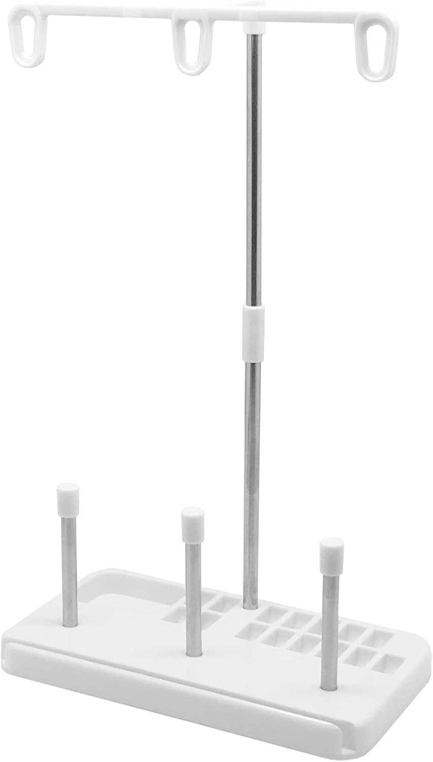 YEQIN Thread Spool Holder Stand- 3 Spools for Domestic White