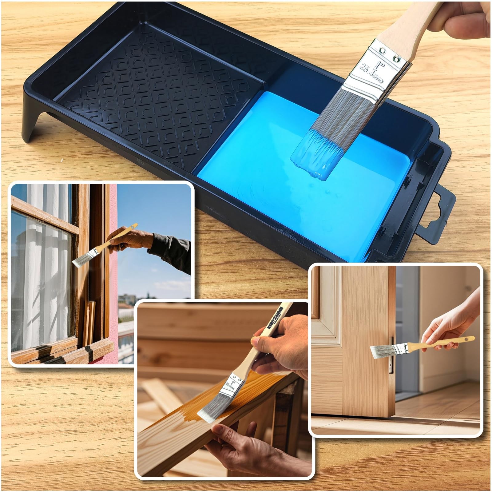 King Origin 6 PCS Paint Brushes, 1 Inch Angled Paint Brush