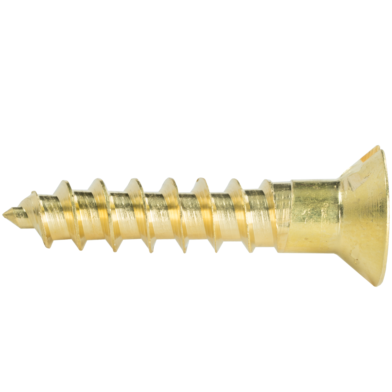 #4 x 3/4" Solid Brass Flat Head Wood Screws Slotted Drive Qty 100
