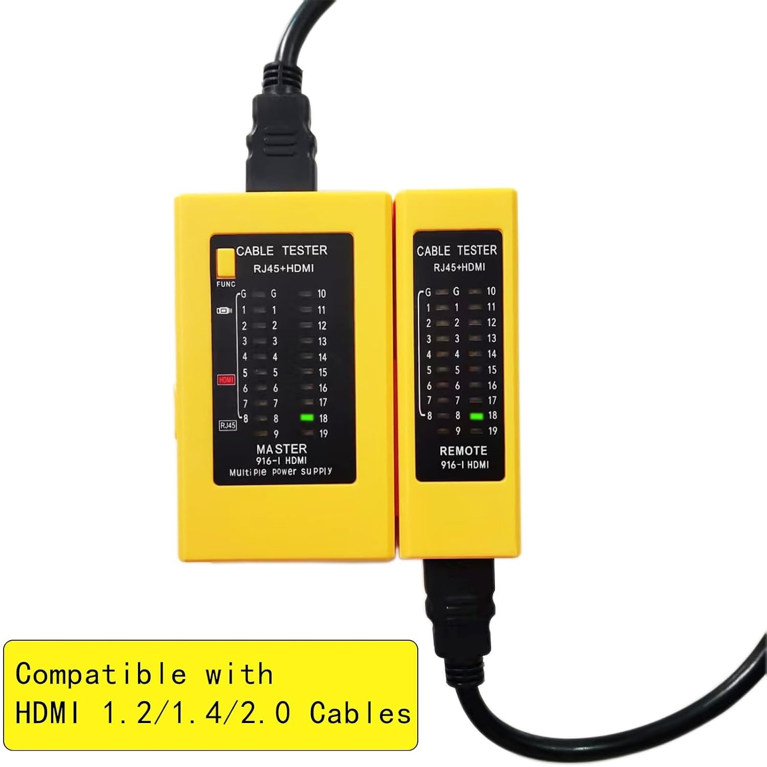 Professional HDMI & RJ45 Cable Tester - Quick Connectivity Diagnostics